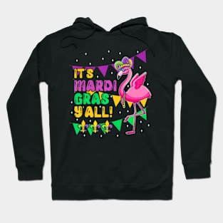 Mardi Gras Flamingo Its Mardi Gras Yall Shrove Tuesday Hoodie